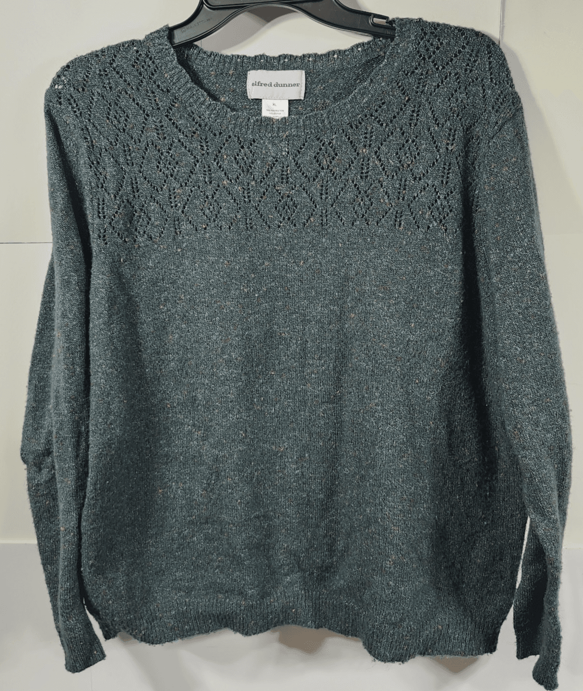 Alfred Dunner Womens XL Green Long Sleeve Sweater Colorful Speckles - Thumbnail 5