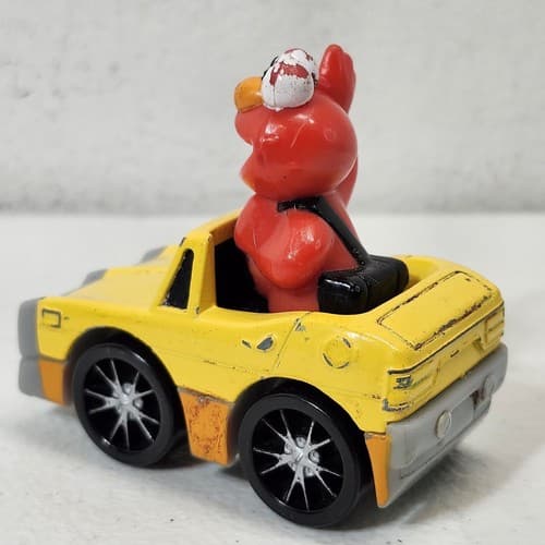 Mattel Sesame Workshop Elmo Car Kids Toy Vehicle Yellow Diecast - Thumbnail 6