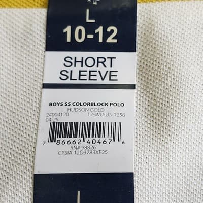 US Polo Assn. Boys Size L Shirt Short Sleeve Yellow White Blue NEW - Thumbnail 8
