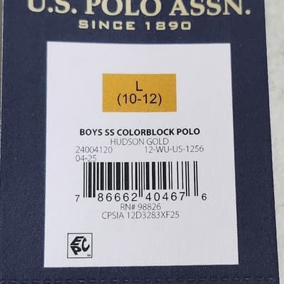 US Polo Assn. Boys Size L Shirt Short Sleeve Yellow White Blue NEW - Thumbnail 7