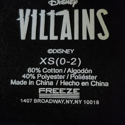 Disney Villains Women's XS Sweatshirt Black Graphic Long Sleeve NEW - Thumbnail 7