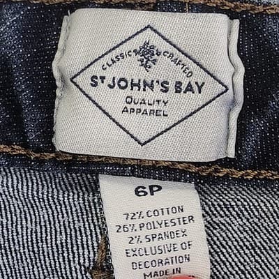 Women's St Johns Bay Petites Size 6P Boot Cut Blue Jeans Mid Rise - Thumbnail 8
