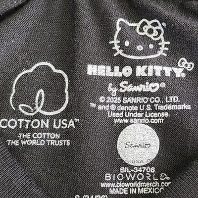 Hello Kitty by Sanrio Tokyo Racing Graphic Men's S Black Cotton T-Shirt NEW - Thumbnail 7