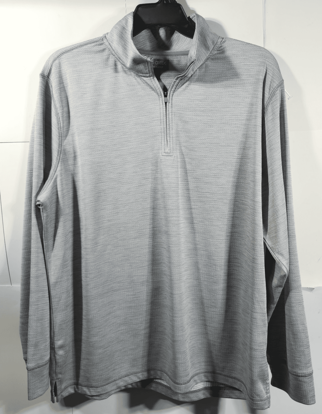 Falls Creek Men's XL 1/4 Zip Pullover Sweatshirt Gray Long Sleeve - Thumbnail 5