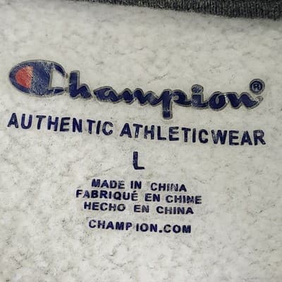 Hoodie Boy's Large Sweatshirt Champion Logo Pullover Gray - Thumbnail 7