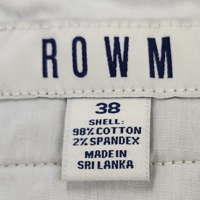 Rowm Men's 38 Shorts Beige Stretch With Pockets - Thumbnail 7