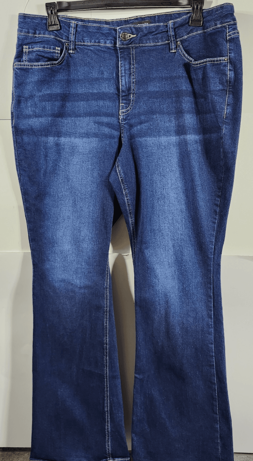 Contour Collection Jeans Women's 18W Blue Denim High Rise - Thumbnail 5