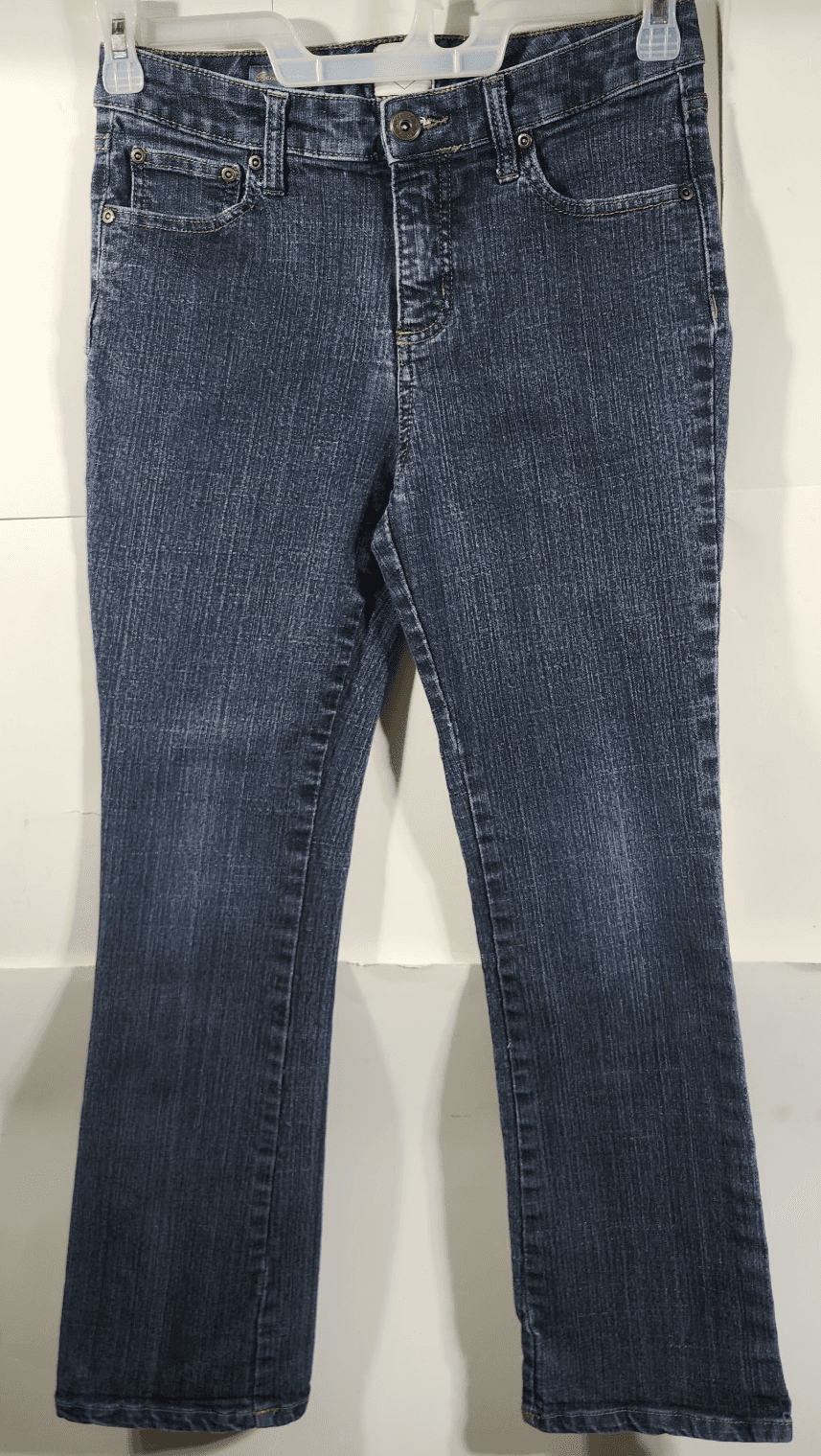Women's St Johns Bay Petites Size 6P Boot Cut Blue Jeans Mid Rise - Thumbnail 5