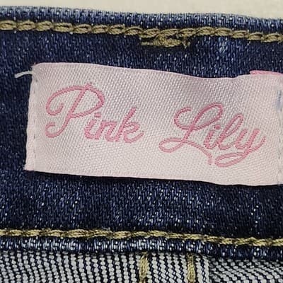Pink Lily Women's 7 Jeans Blue Regular Fit Distressed Denim Straight Leg - Thumbnail 7