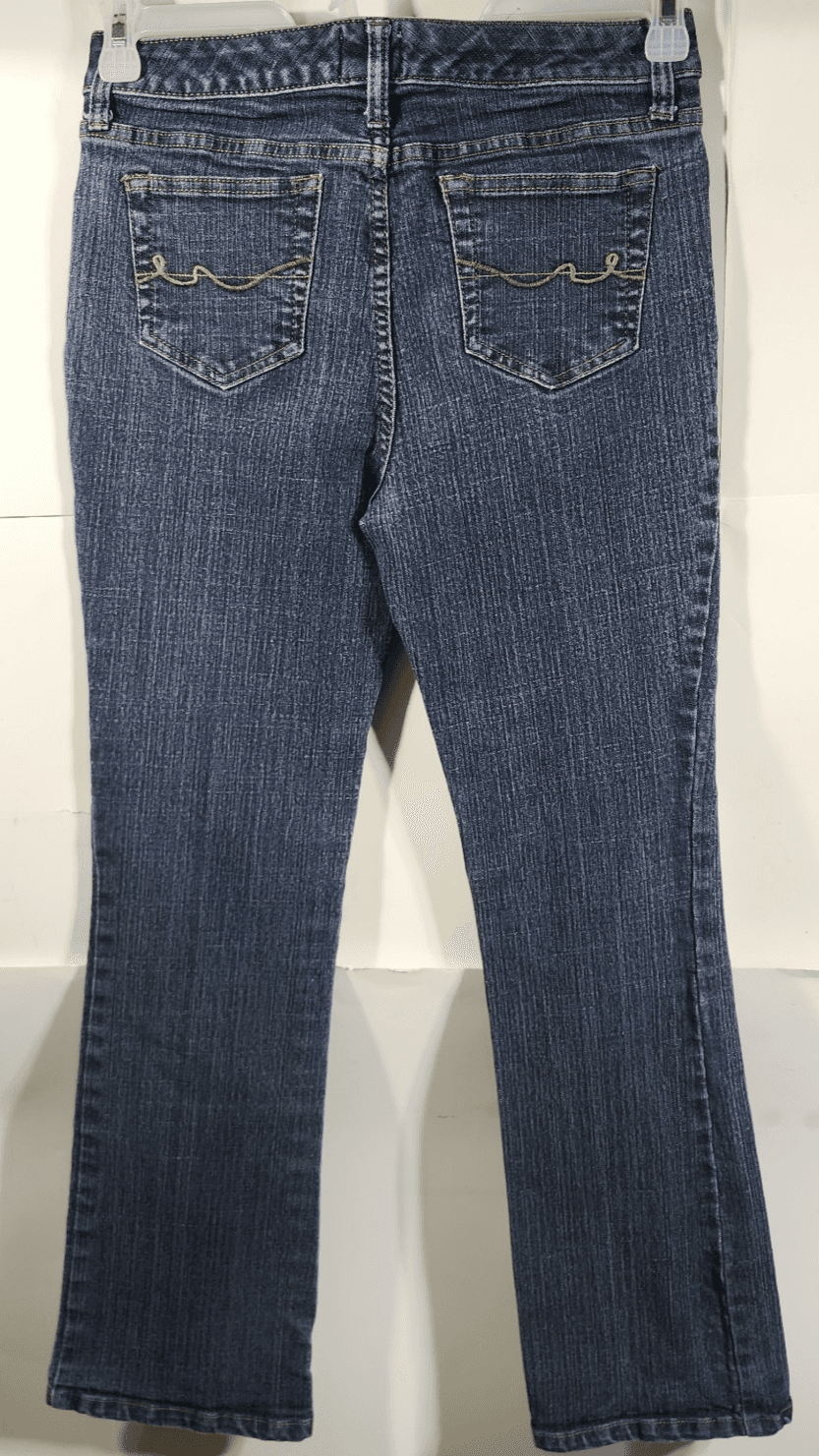 Women's St Johns Bay Petites Size 6P Boot Cut Blue Jeans Mid Rise - Thumbnail 6