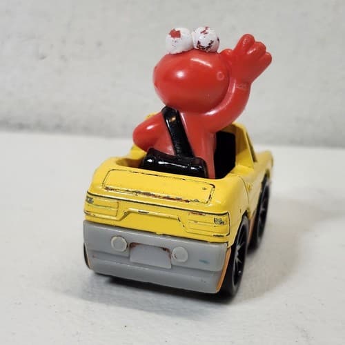 Mattel Sesame Workshop Elmo Car Kids Toy Vehicle Yellow Diecast - Thumbnail 5