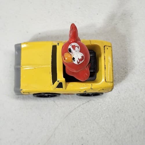 Mattel Sesame Workshop Elmo Car Kids Toy Vehicle Yellow Diecast - Thumbnail 7