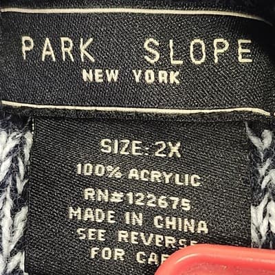 Park Slope 1/4 Zip Pullover Men's 2XL Grunge Ski New York Sweater - Thumbnail 7