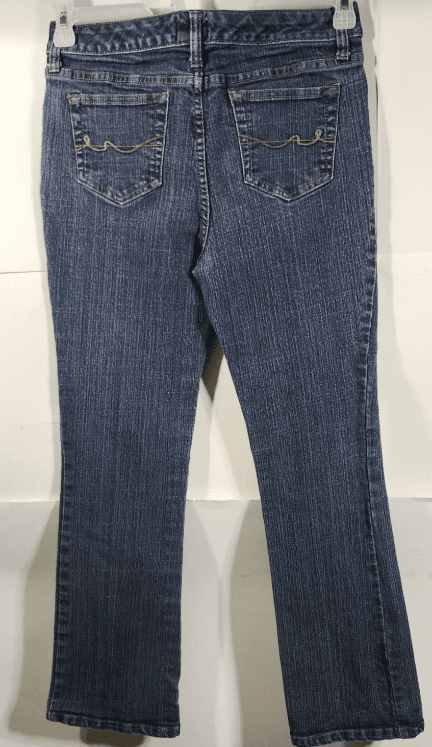 Women's St Johns Bay Petites Size 6P Boot Cut Blue Jeans Mid Rise - Thumbnail 4