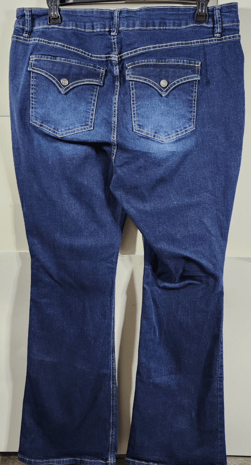Contour Collection Jeans Women's 18W Blue Denim High Rise - Thumbnail 4