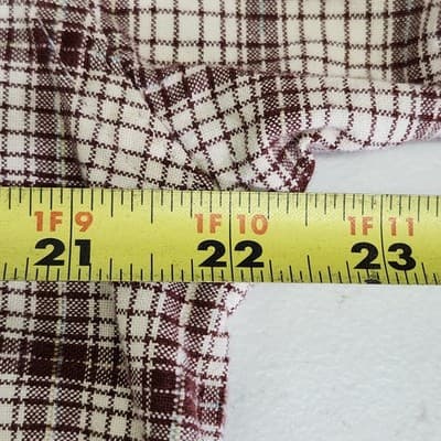Wrangler Rugged Wear Men's Long Sleeve Button Down Shirt Red XL Pockets Work - Thumbnail 2