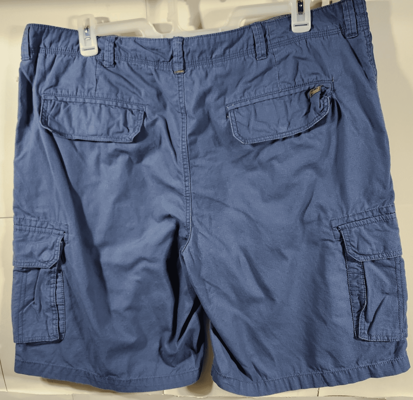 Northwest Territory Men's 40 Cargo Shorts Blue Cotton Twill Utility Pockets - Thumbnail 4