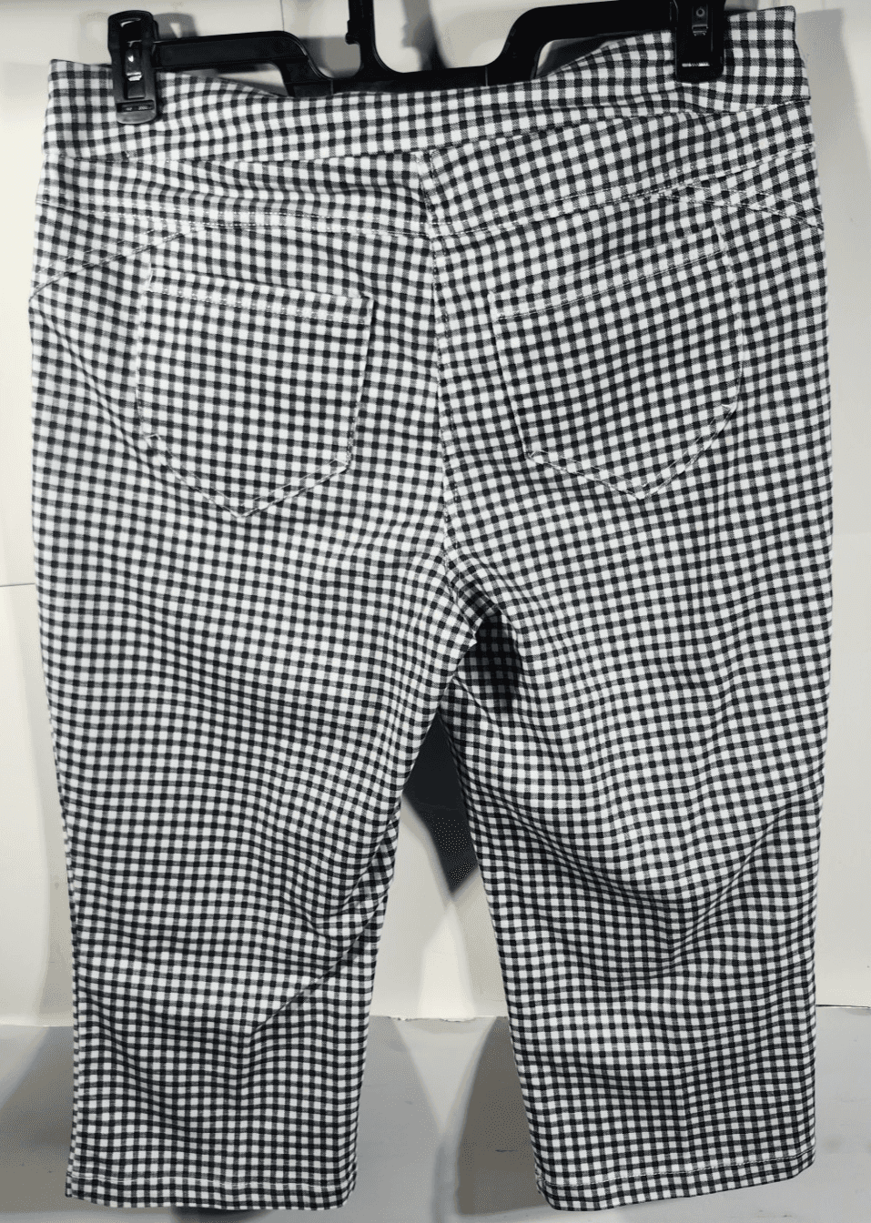 Napa Valley Pants Women’s 12P Black White Capri Straight Leg Pull On - Thumbnail 4