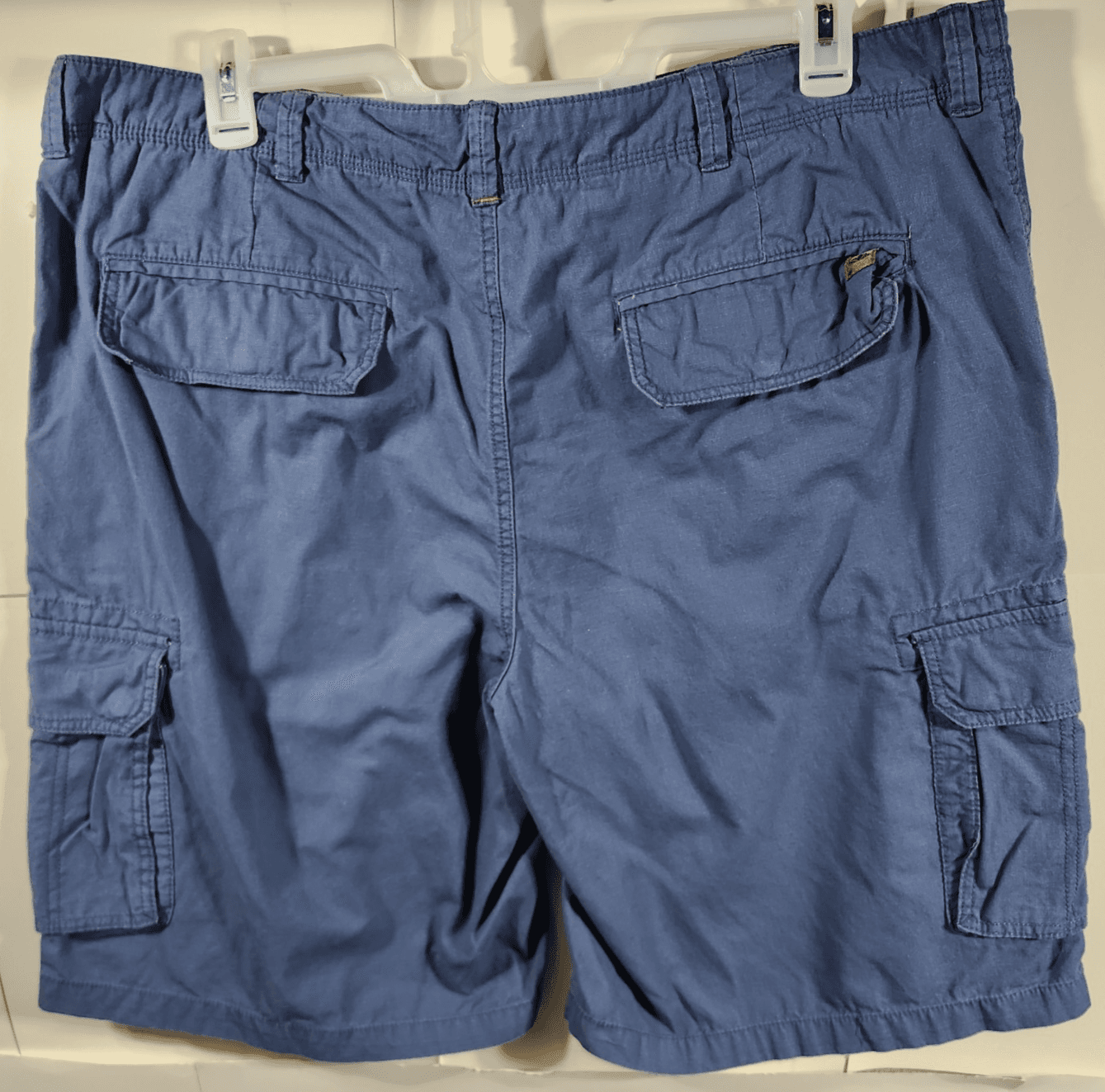 Northwest Territory Men's 40 Cargo Shorts Blue Cotton Twill Utility Pockets - Thumbnail 6