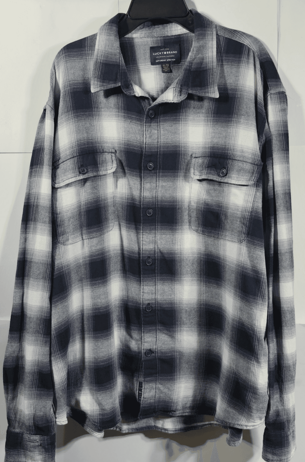 Lucky Brand Men's XL Button Up Shirt Plaid Saturday Stretch - Thumbnail 5