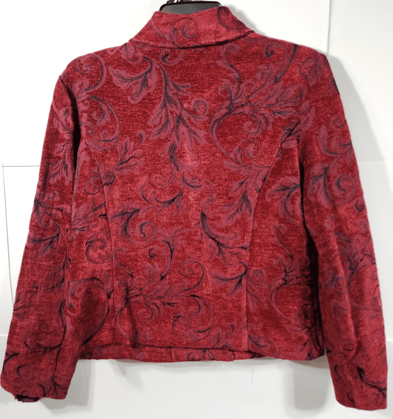 Portrait Women's Jacket Red Multi Colored Swirl Size 4P Long Sleeve - Thumbnail 4