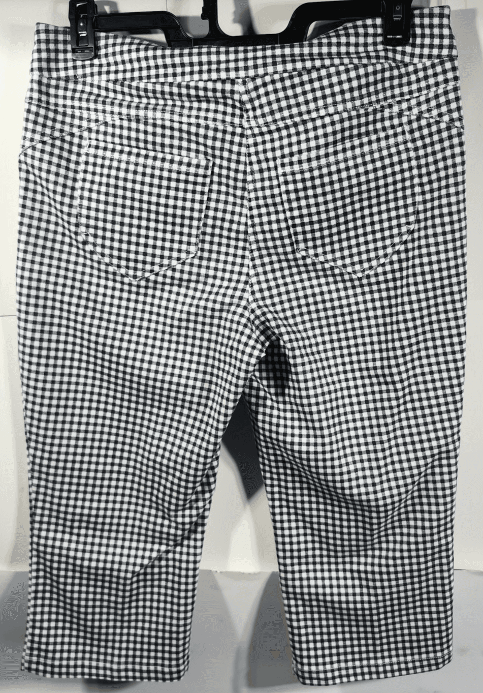 Napa Valley Pants Women’s 12P Black White Capri Straight Leg Pull On - Thumbnail 6