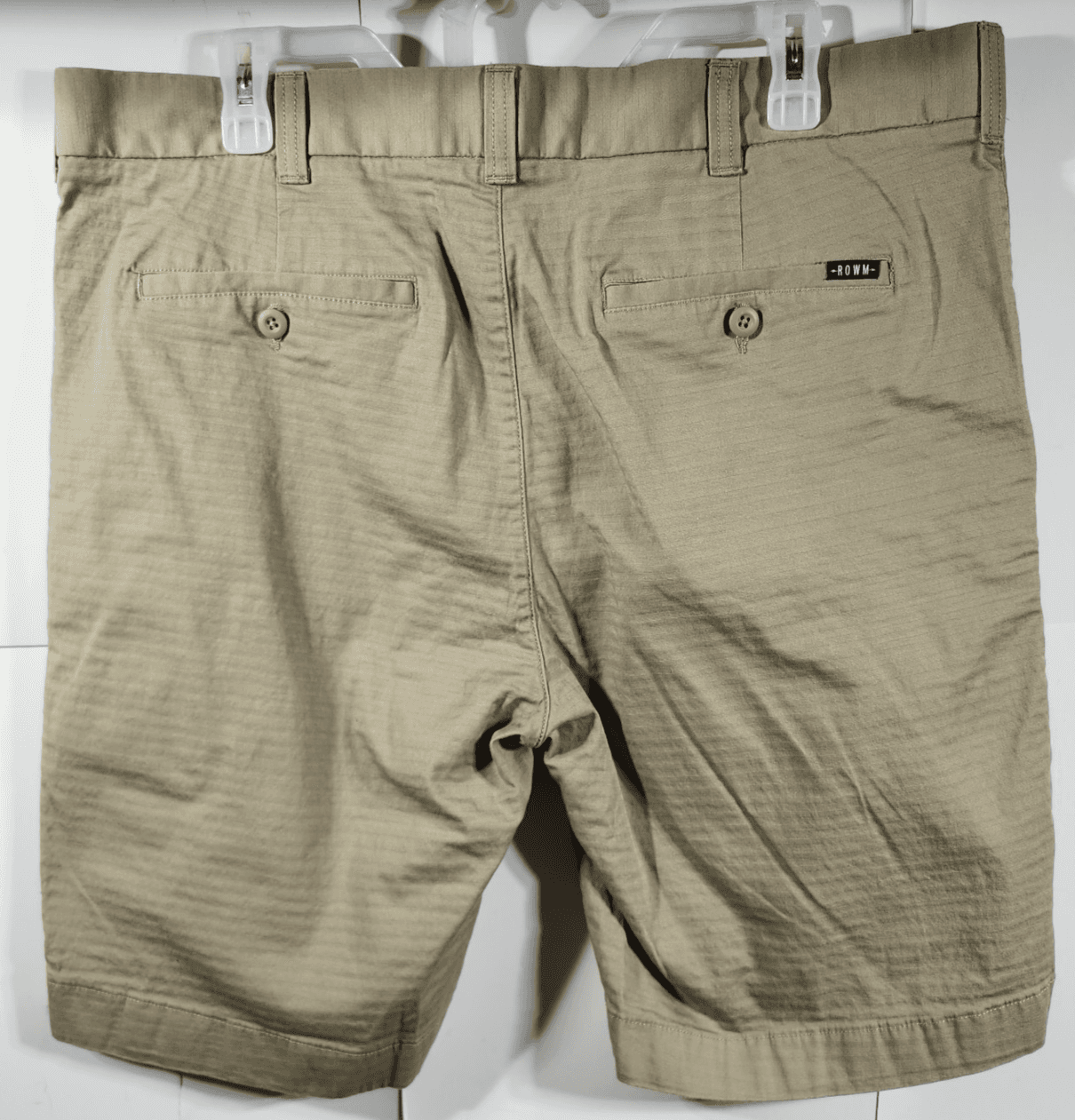 Rowm Men's 38 Shorts Beige Stretch With Pockets - Thumbnail 6