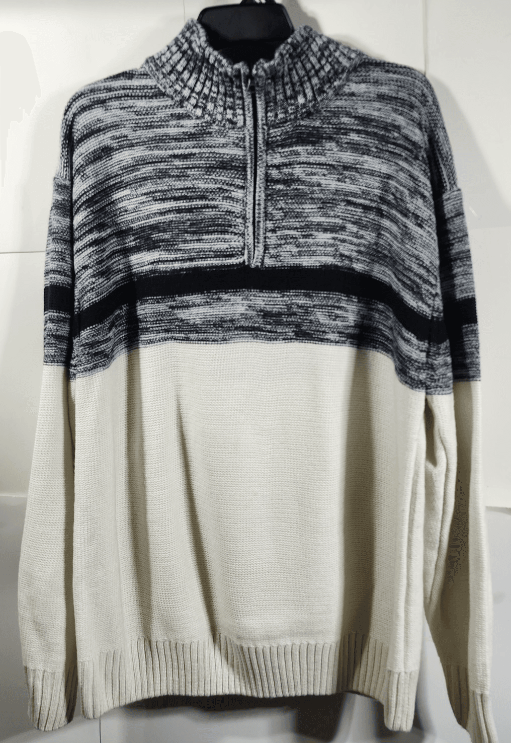 Park Slope 1/4 Zip Pullover Men's 2XL Grunge Ski New York Sweater - Thumbnail 5