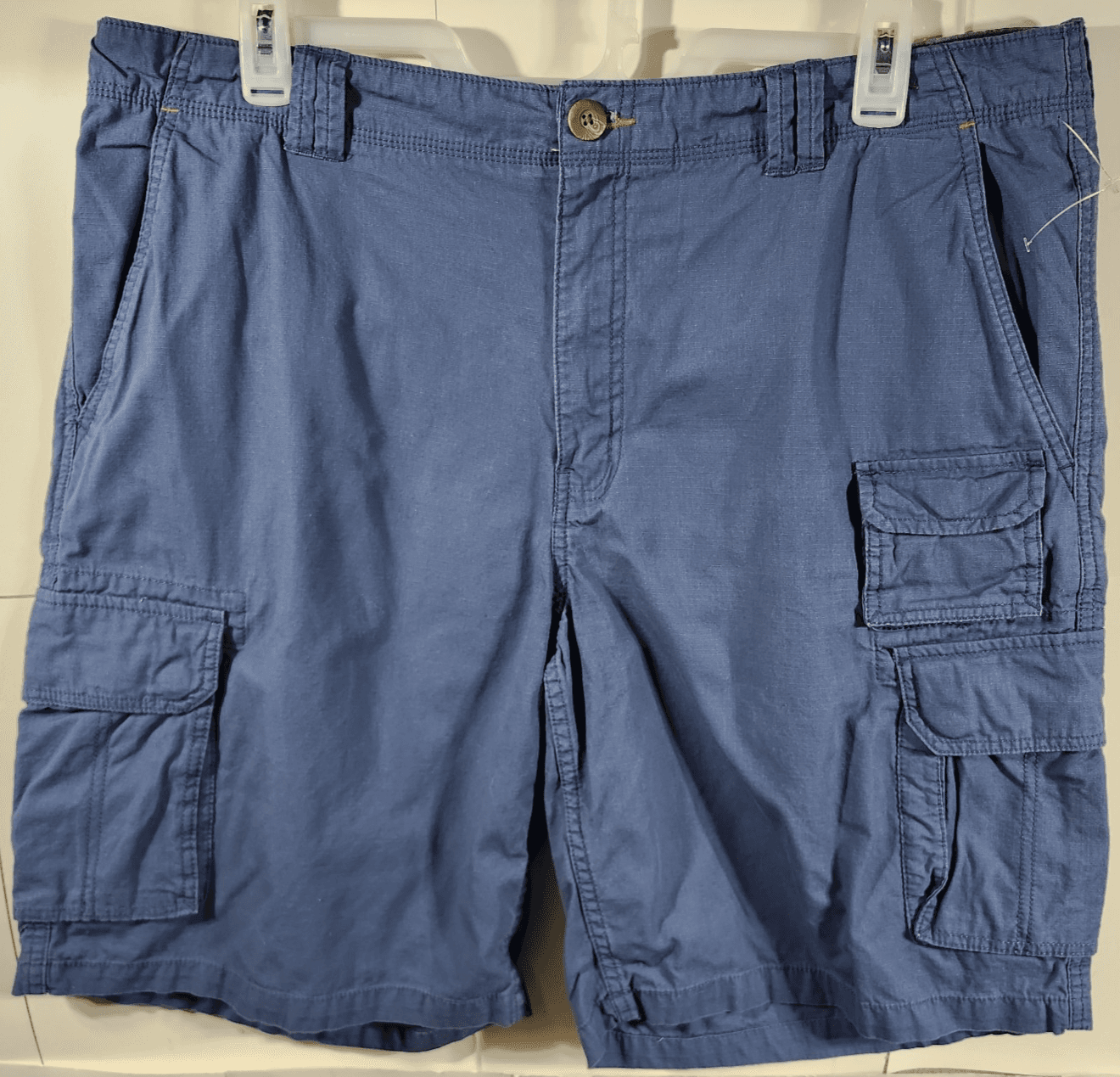 Northwest Territory Men's 40 Cargo Shorts Blue Cotton Twill Utility Pockets - Thumbnail 5