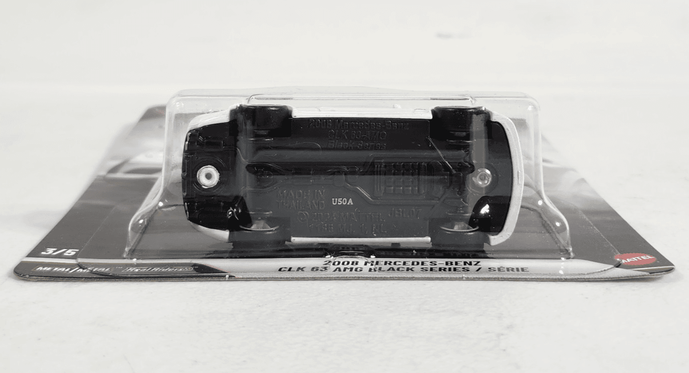 Hot Wheels Power Trip 2008 Mercedes-Benz CLK 63 AMG White Premium Car 1/64 Toy - Thumbnail 6
