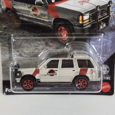 Matchbox Jurassic World Ford Explorer Car 1/64 Toy Vehicle NEW - Thumbnail 2