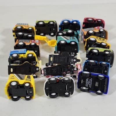 19 Pull Back Speeder Cars Kids Toy Vehicles Bundle Lot Police Bus Construction - Thumbnail 13