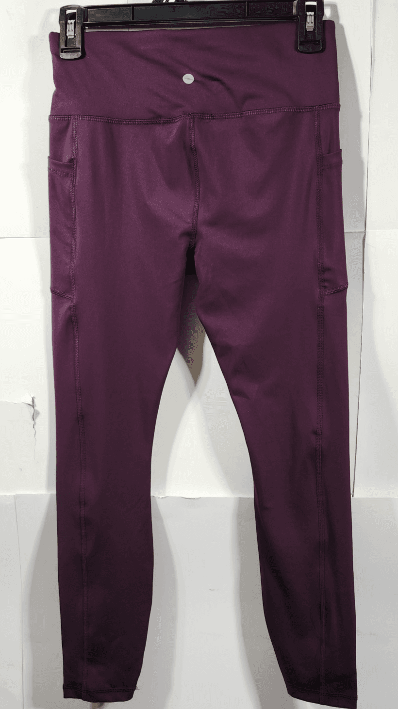 Avia Crop Leggings Womens Size XS Purple Elastic Waist Pull On Pockets NEW - Thumbnail 4