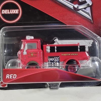 Mattel Disney Pixar Cars Red Fire Truck 1/55 Toy Rescue Vehicle 2016 NEW - Thumbnail 2