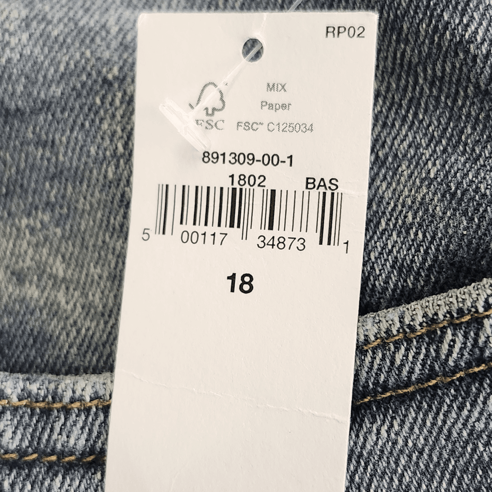 Gap Original Taper Jeans Girl's 18 Blue Denim 90's With Pockets NEW - Thumbnail 9