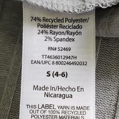 Time and Tru Women's Small Shirt Ribbed Hacci V-neck Top Gray NEW - Thumbnail 9