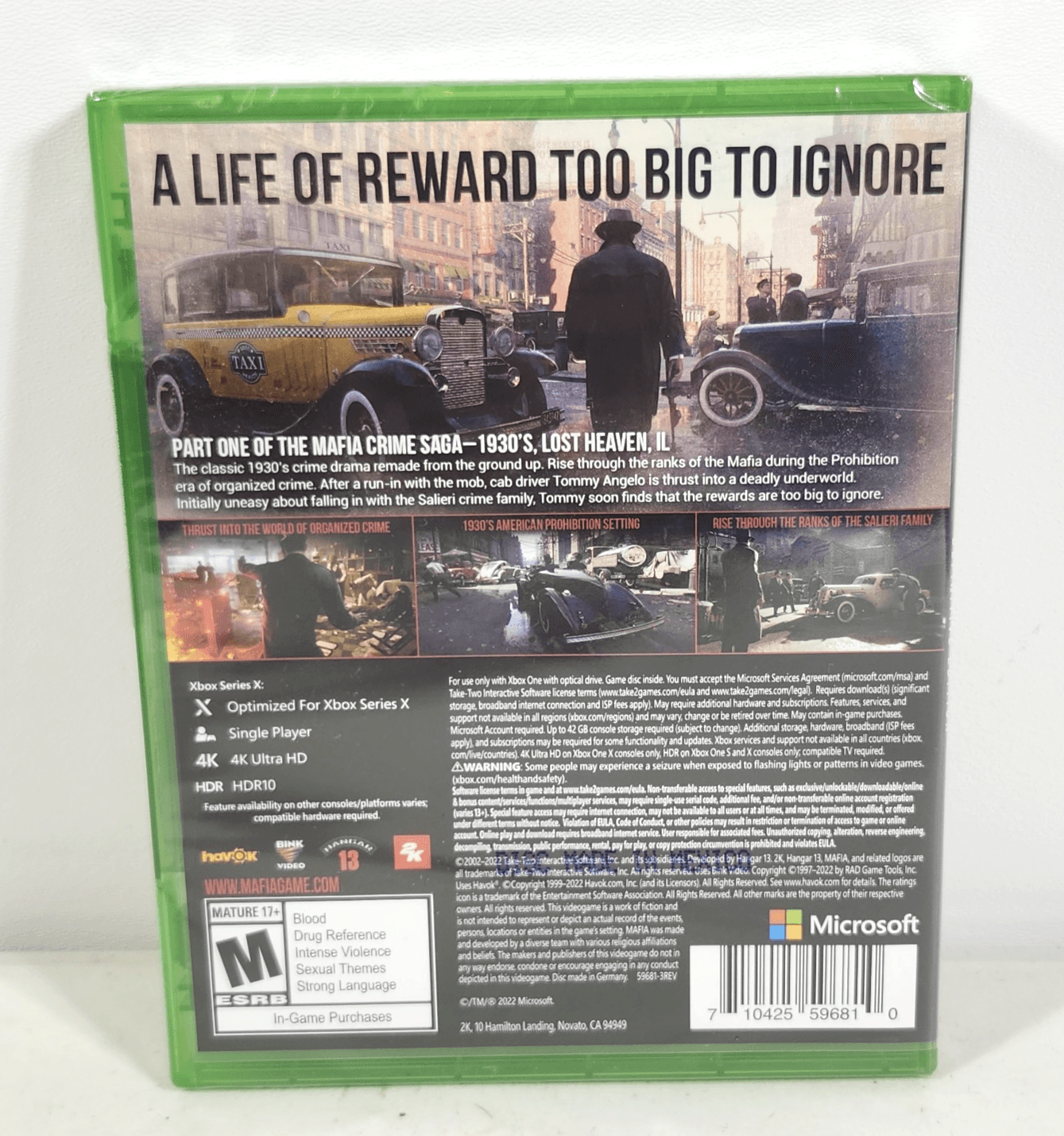 Mafia Definitive Edition Video Game Microsoft Xbox One Sealed NEW - Thumbnail 2