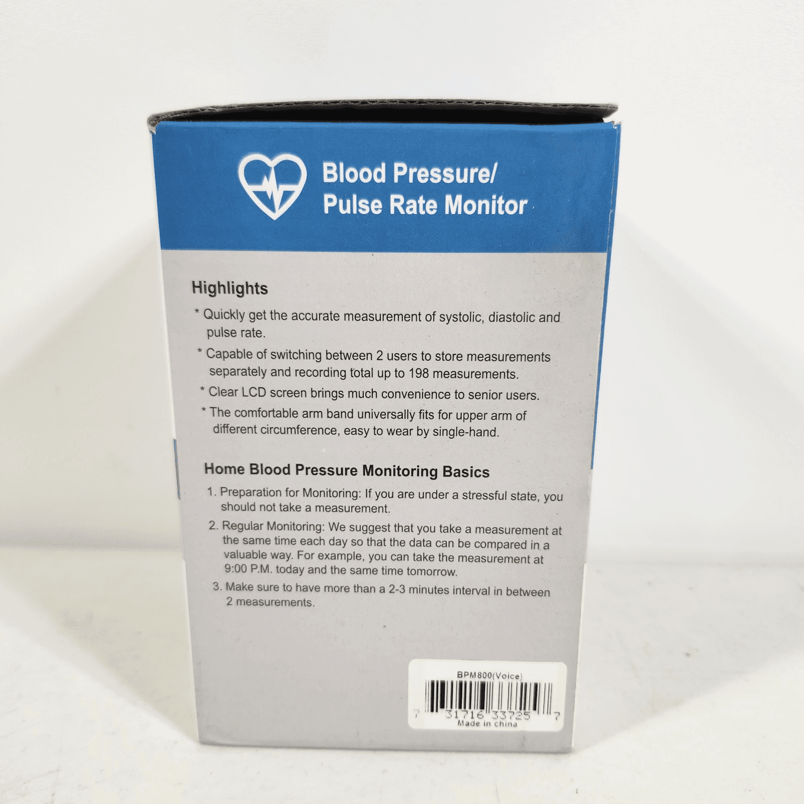 Electronic Blood Pressure Monitor High Accuracy Upper Arm Style NEW - Thumbnail 3