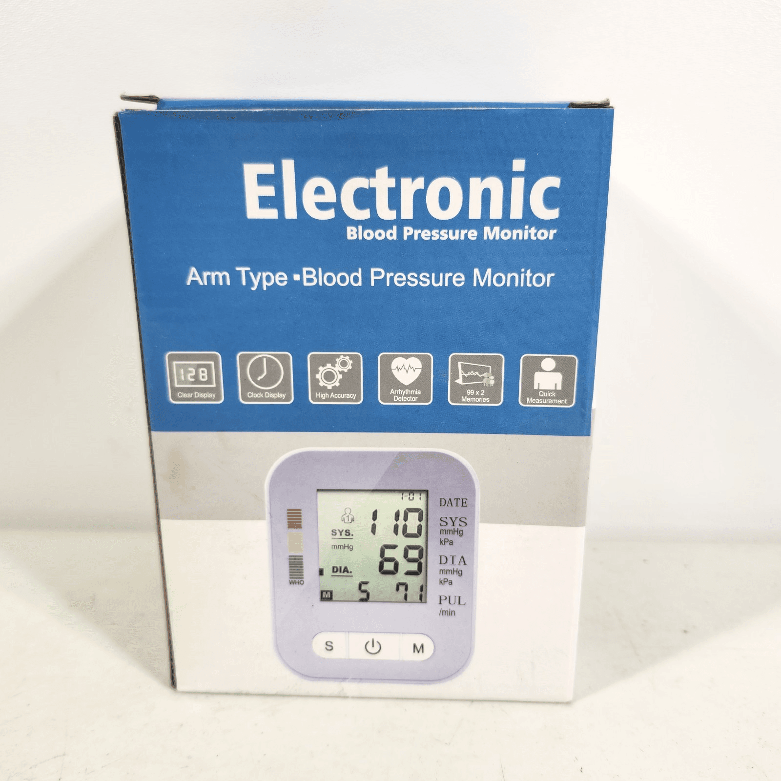 Electronic Blood Pressure Monitor High Accuracy Upper Arm Style NEW - Thumbnail 2