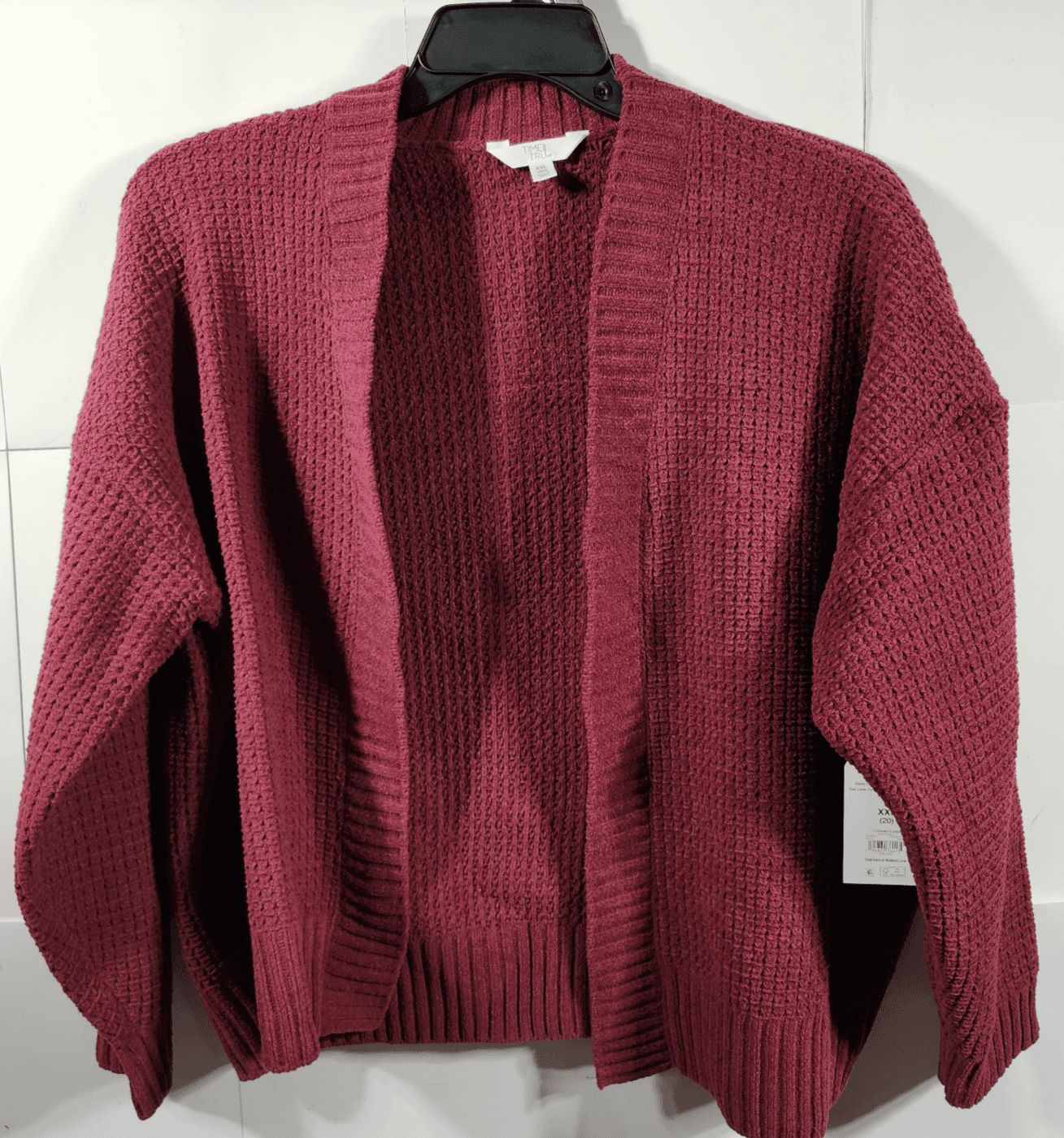 Time And Tru Women's Open Front Chenille Cardigan Sweater Size XXL NEW - Thumbnail 5