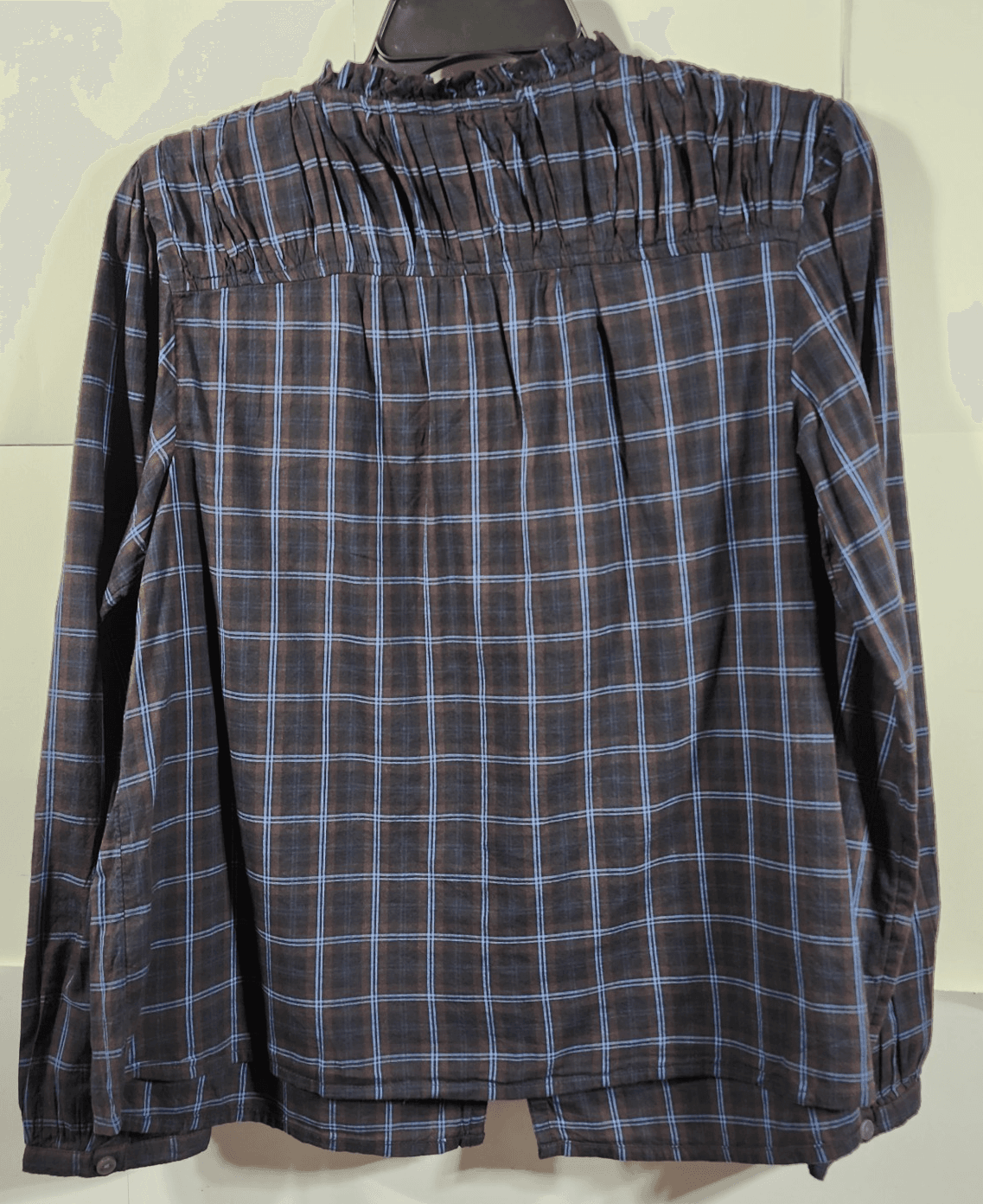 Time and Tru Women's L Shirt Plaid Long Sleeve Button Up Blouse NEW - Thumbnail 4