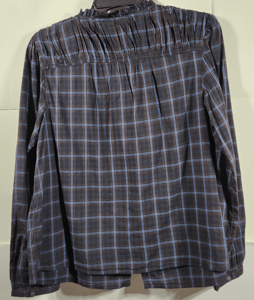 Time and Tru Women's L Shirt Plaid Long Sleeve Button Up Blouse NEW - Thumbnail 6