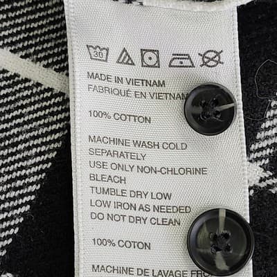 Urban Outfitters Men's M Shirt Psyche Out Sleeve Graphic Flannel Button Up - Thumbnail 8