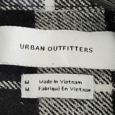 Urban Outfitters Men's M Shirt Psyche Out Sleeve Graphic Flannel Button Up - Thumbnail 7
