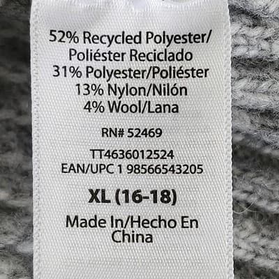 Time and Tru Women's XL Sweater Gray Long Sleeve Pullover NEW - Thumbnail 9