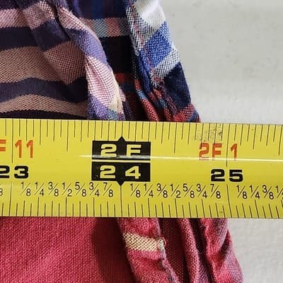 Hollister Men's S Shirt Hoodie Button Down Red Blue Plaid Long Sleeve - Thumbnail 3