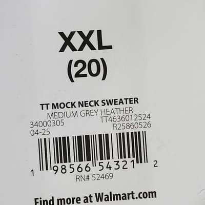 Time and Tru Women's XXL Sweater Gray Long Sleeve Pullover NEW - Thumbnail 8