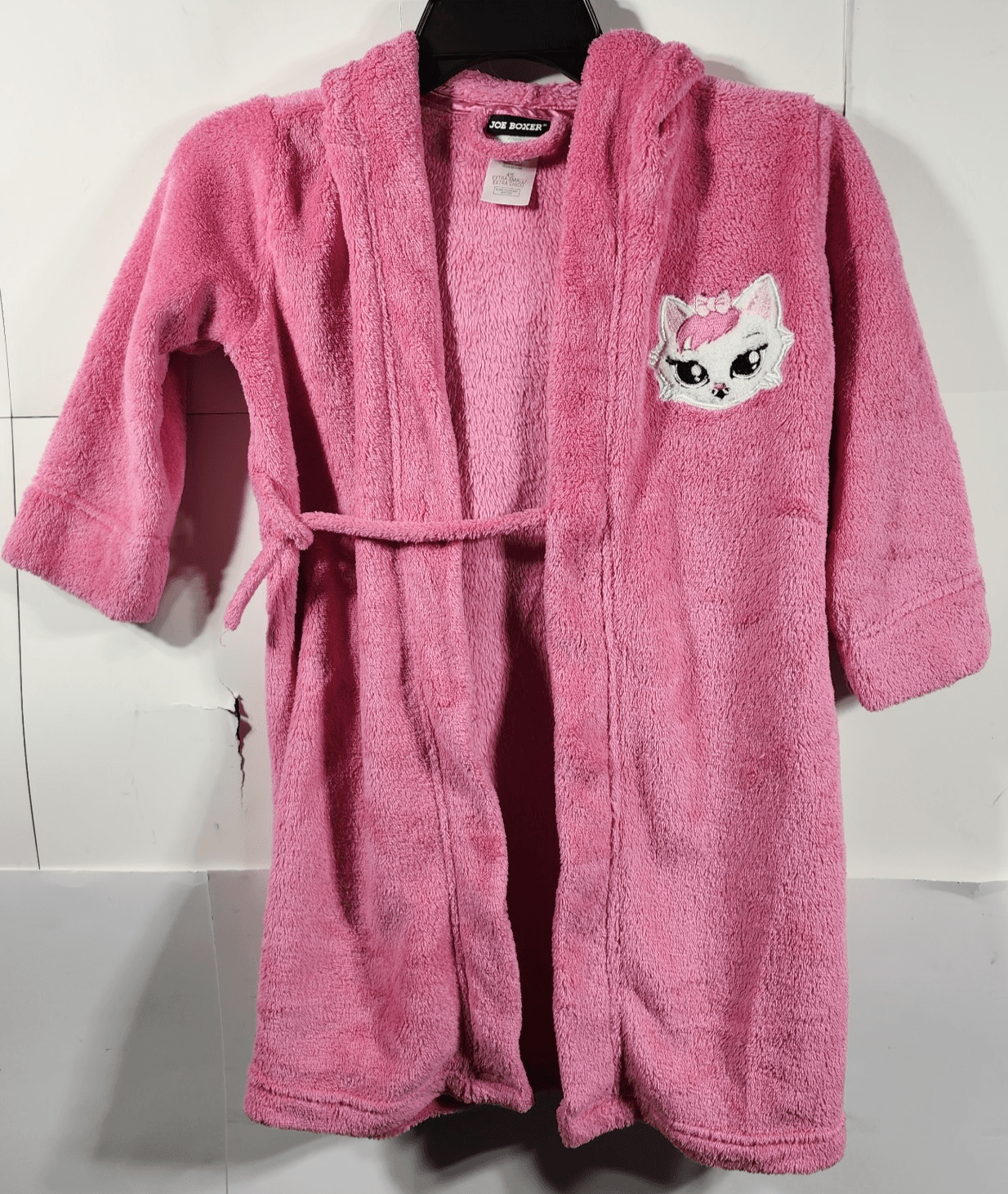Girls XS 4-5 Pink Bath Robe Cat Graphic Fleece Joe Boxer - Thumbnail 5