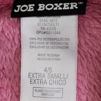 Girls XS 4-5 Pink Bath Robe Cat Graphic Fleece Joe Boxer - Thumbnail 7