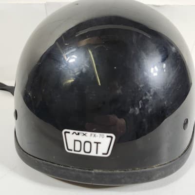 AFX FX-68 Dot Motorcycle Half Helmet Black Size Small - Thumbnail 5